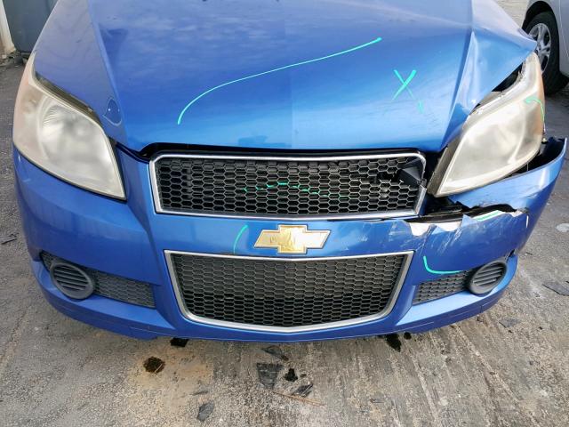 KL1TD66E29B299197 - 2009 CHEVROLET AVEO LS BLUE photo 9