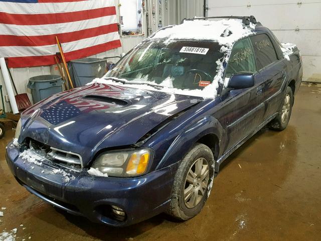 4S4BT63C455106076 - 2005 SUBARU BAJA TURBO BLUE photo 2