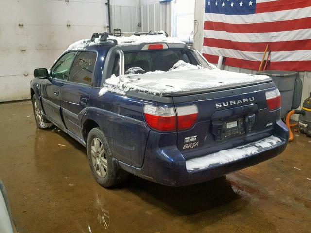 4S4BT63C455106076 - 2005 SUBARU BAJA TURBO BLUE photo 3