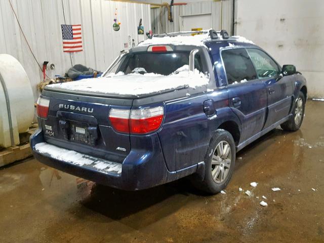 4S4BT63C455106076 - 2005 SUBARU BAJA TURBO BLUE photo 4