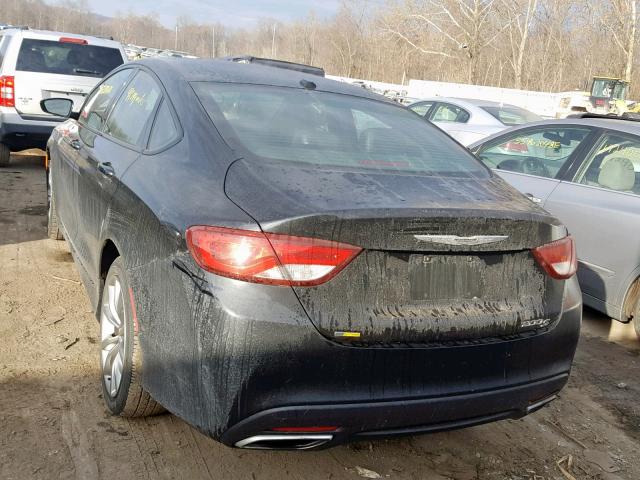 1C3CCCBB1FN695626 - 2015 CHRYSLER 200 S BLACK photo 3