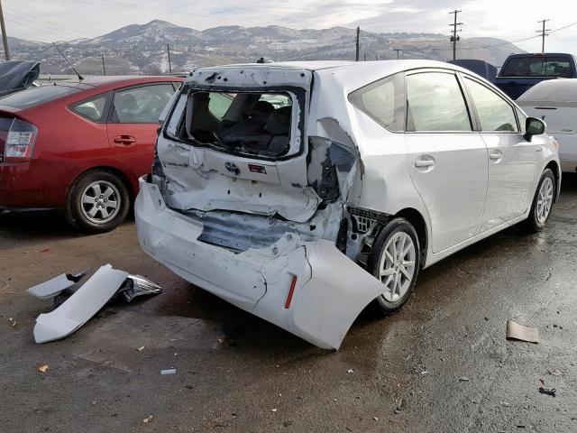 JTDZN3EU0EJ013807 - 2014 TOYOTA PRIUS V WHITE photo 4