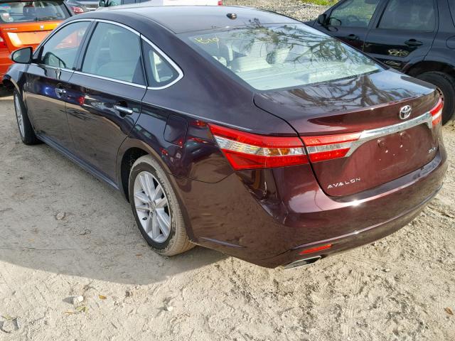 4T1BK1EB2FU150627 - 2015 TOYOTA AVALON XLE BURGUNDY photo 3