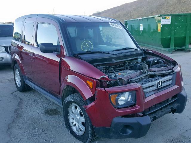 5J6YH27778L016307 - 2008 HONDA ELEMENT EX BURGUNDY photo 1