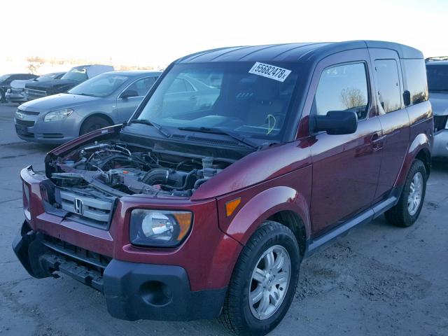 5J6YH27778L016307 - 2008 HONDA ELEMENT EX BURGUNDY photo 2