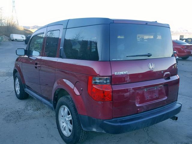 5J6YH27778L016307 - 2008 HONDA ELEMENT EX BURGUNDY photo 3