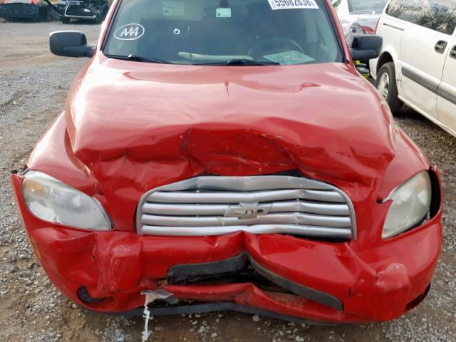 3GNCA13B89S625465 - 2009 CHEVROLET HHR LS RED photo 7