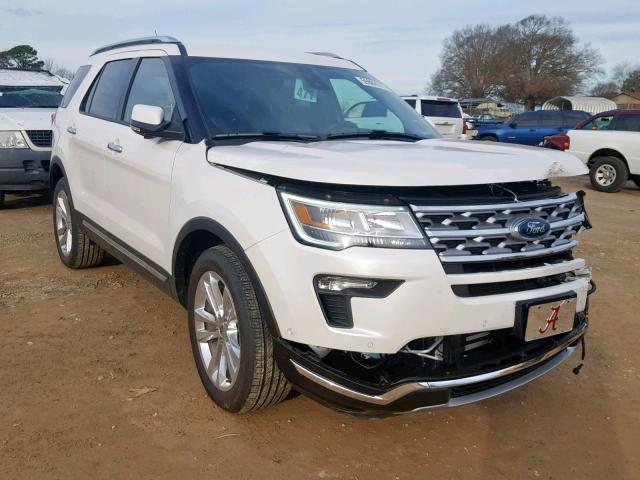 1FM5K7FH5JGC90259 - 2018 FORD EXPLORER L WHITE photo 1