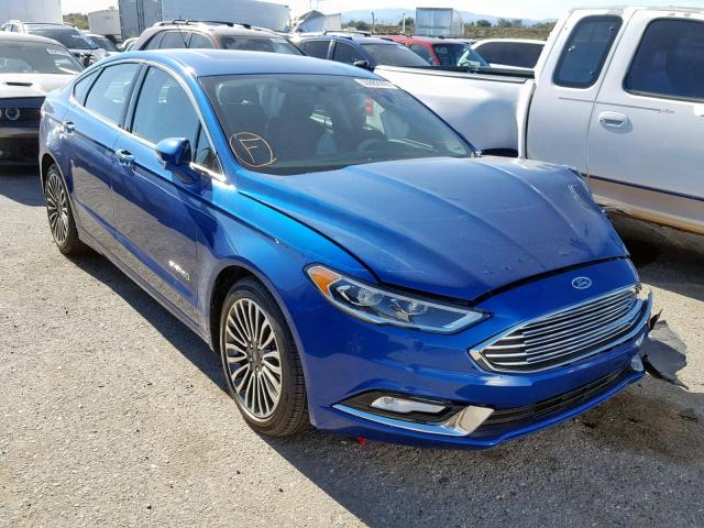 3FA6P0RU9HR190796 - 2017 FORD FUSION TIT BLUE photo 1