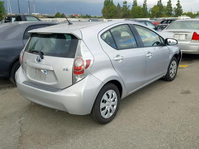 JTDKDTB30E1564870 - 2014 TOYOTA PRIUS C SILVER photo 4