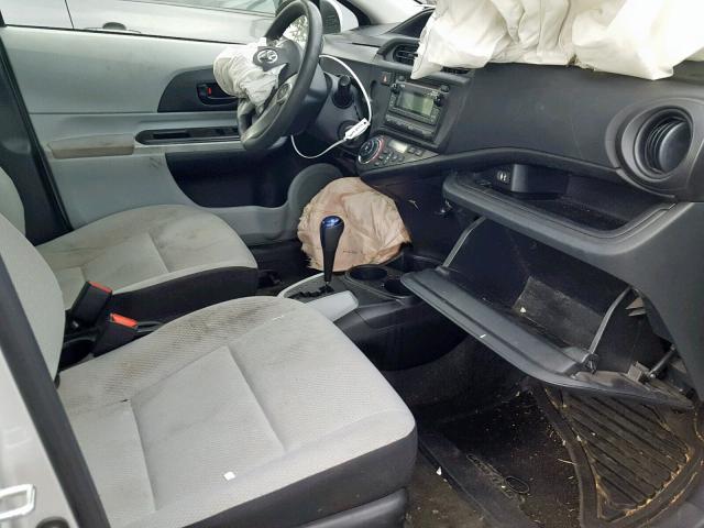 JTDKDTB30E1564870 - 2014 TOYOTA PRIUS C SILVER photo 5