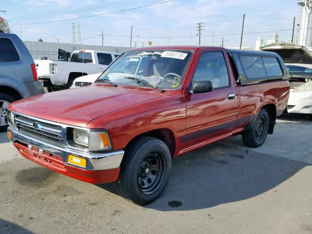 4TARN81AXNZ013125 - 1992 TOYOTA PICKUP 1/2 RED photo 2