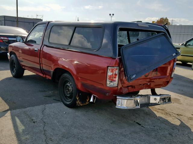 4TARN81AXNZ013125 - 1992 TOYOTA PICKUP 1/2 RED photo 3