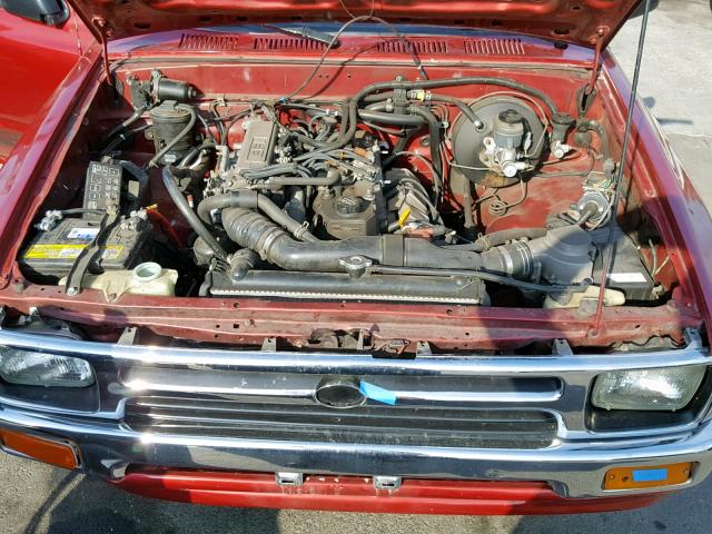 4TARN81AXNZ013125 - 1992 TOYOTA PICKUP 1/2 RED photo 7