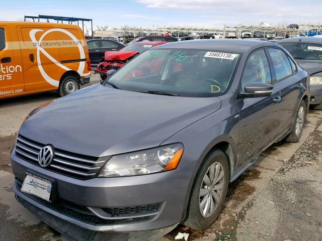 1VWAS7A30FC006787 - 2015 VOLKSWAGEN PASSAT S GRAY photo 2