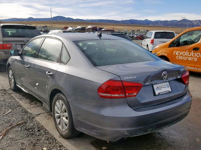 1VWAS7A30FC006787 - 2015 VOLKSWAGEN PASSAT S GRAY photo 3