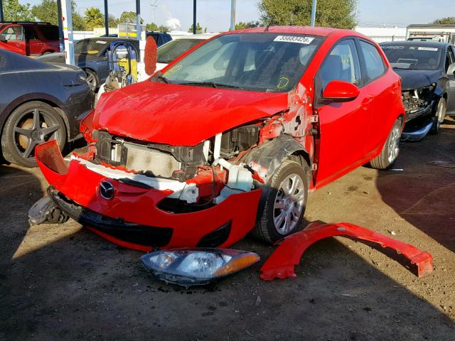 JM1DE1KY8E0180945 - 2014 MAZDA MAZDA2 SPO RED photo 2