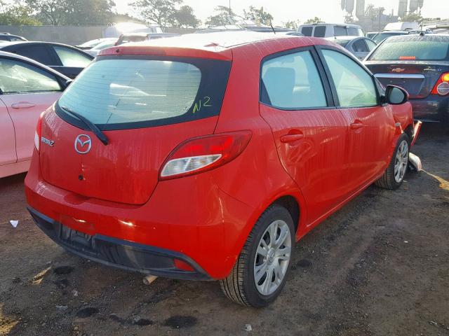 JM1DE1KY8E0180945 - 2014 MAZDA MAZDA2 SPO RED photo 4