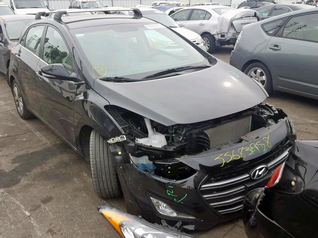 KMHD35LH1GU316786 - 2016 HYUNDAI ELANTRA GT BLACK photo 1