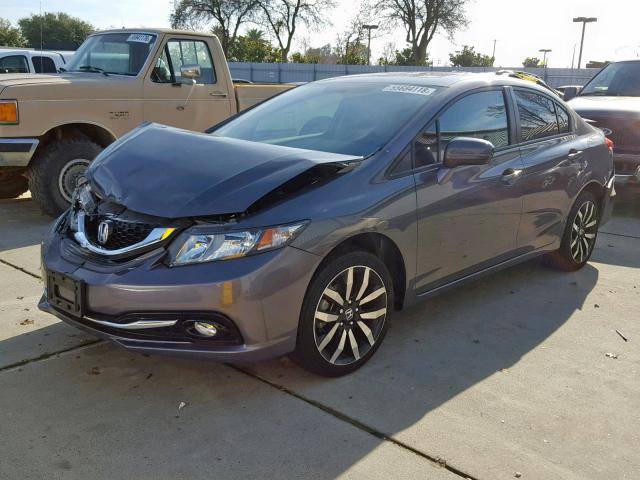 19XFB2F95FE264045 - 2015 HONDA CIVIC EXL CHARCOAL photo 2