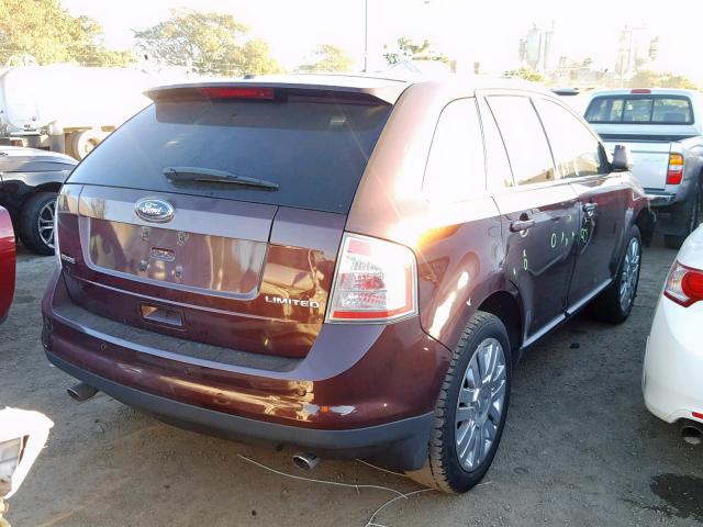 2FMDK39C79BA56213 - 2009 FORD EDGE LIMIT MAROON photo 4