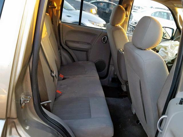 1J4GL58K06W203141 - 2006 JEEP LIBERTY LI TAN photo 6