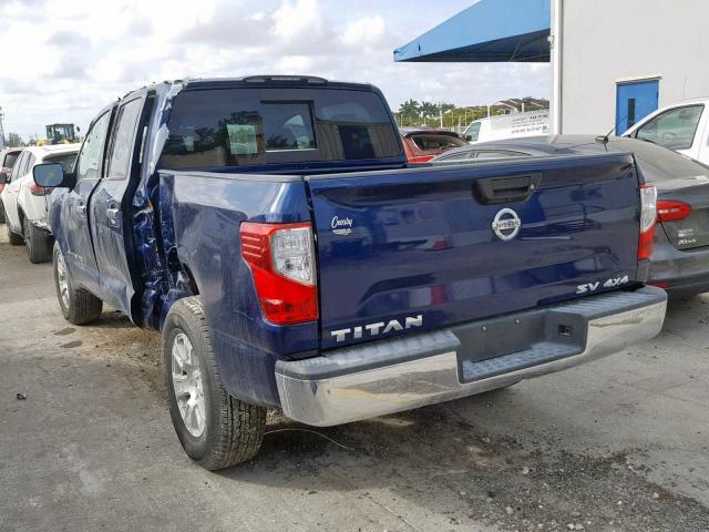 1N6AA1EJ0JN501853 - 2018 NISSAN TITAN S BLUE photo 3