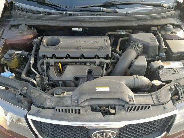 KNAFU4A21A5199437 - 2010 KIA FORTE EX BURGUNDY photo 7