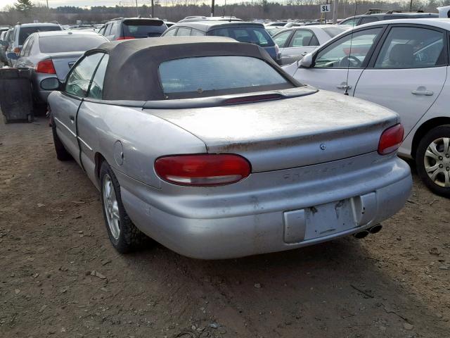 3C3EL45H6YT313690 - 2000 CHRYSLER SEBRING JX SILVER photo 3