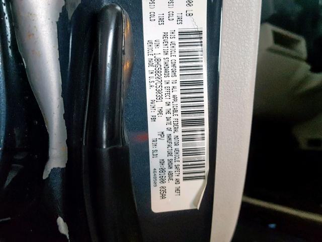 1J8HG58207C530391 - 2007 JEEP COMMANDER Mavi foto 10