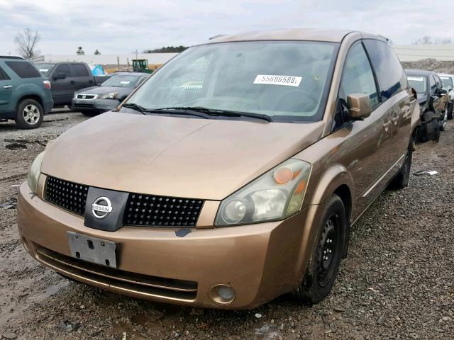 5N1BV28U94N303988 - 2004 NISSAN QUEST S GOLD photo 2