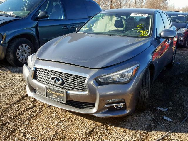 JN1CV7AR5HM681302 - 2017 INFINITI Q50 BASE GRAY photo 2