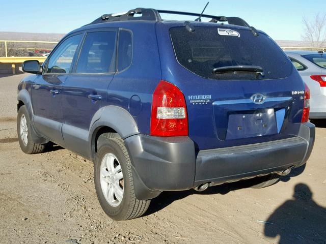 KM8JN12D17U685698 - 2007 HYUNDAI TUCSON SE BLUE photo 3