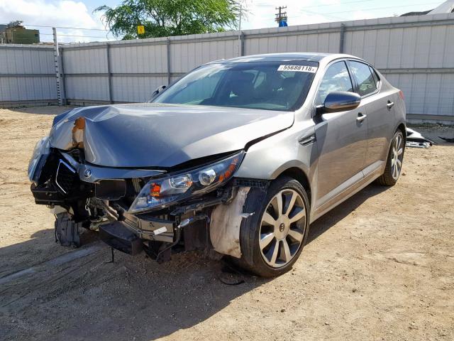 5XXGR4A6XDG213539 - 2013 KIA OPTIMA SX GRAY photo 2