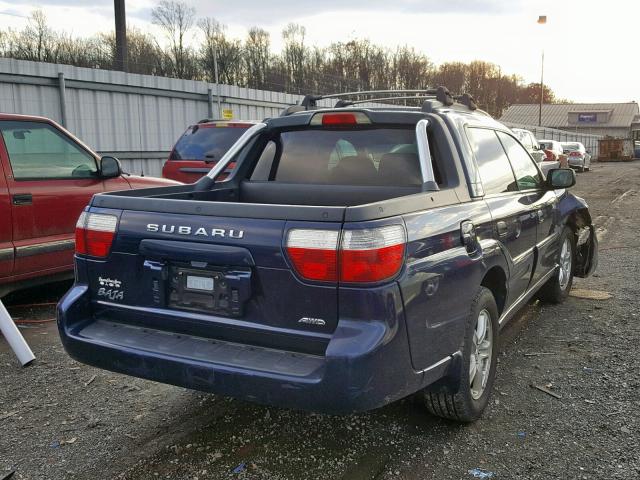 4S4BT62C357103854 - 2005 SUBARU BAJA SPORT BLUE photo 4