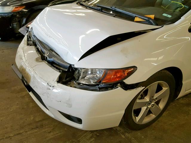 2HGFG12928H523777 - 2008 HONDA CIVIC EXL WHITE photo 9