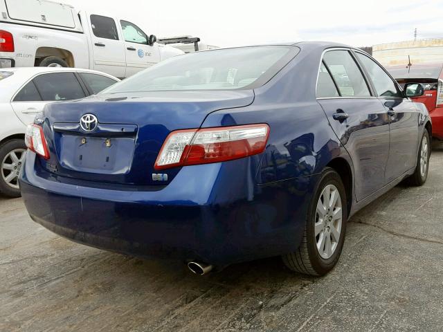 4T1BB46K58U046569 - 2008 TOYOTA CAMRY HYBR BLUE photo 4