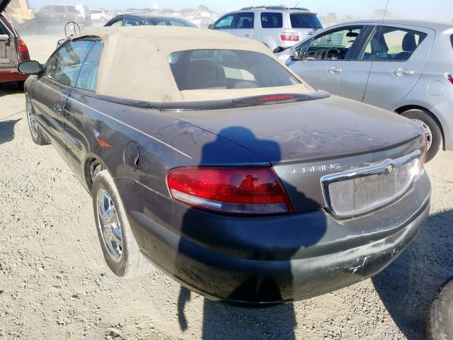 1C3EL45R22N227664 - 2002 CHRYSLER SEBRING LX BLUE photo 3