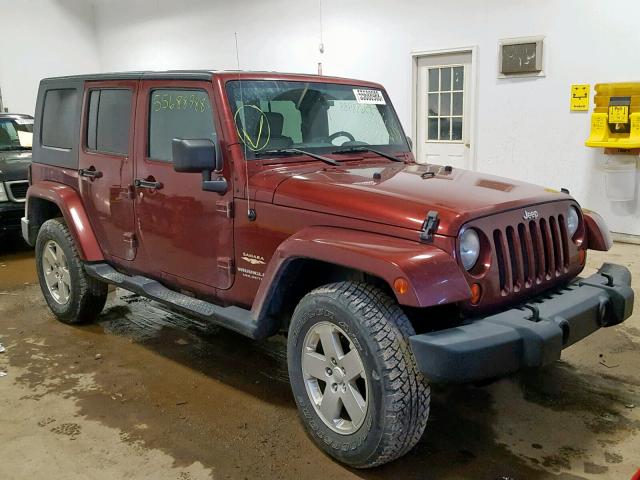 1J8GA59107L166864 - 2007 JEEP WRANGLER S BURGUNDY photo 1