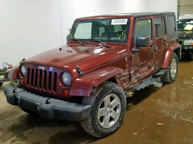 1J8GA59107L166864 - 2007 JEEP WRANGLER S BURGUNDY photo 2