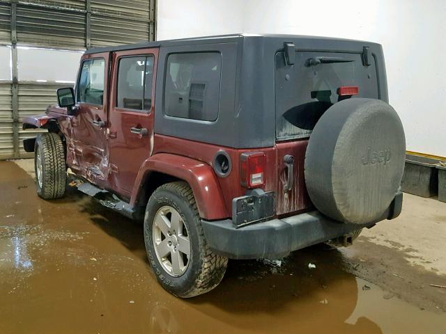 1J8GA59107L166864 - 2007 JEEP WRANGLER S BURGUNDY photo 3