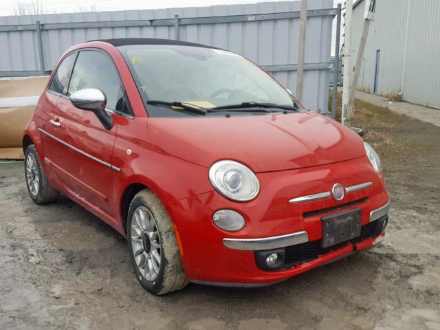 3C3CFFERXCT380062 - 2012 FIAT 500 LOUNGE RED photo 1