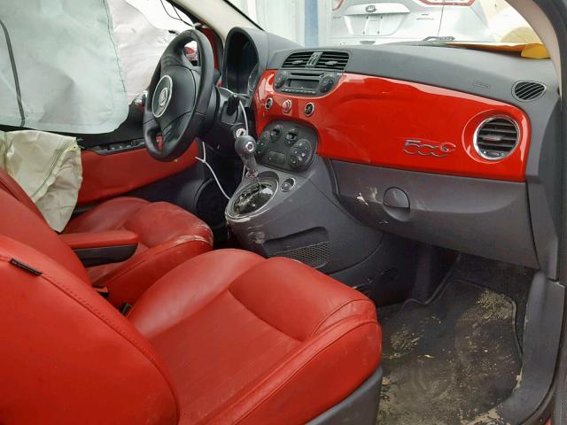 3C3CFFERXCT380062 - 2012 FIAT 500 LOUNGE RED photo 5