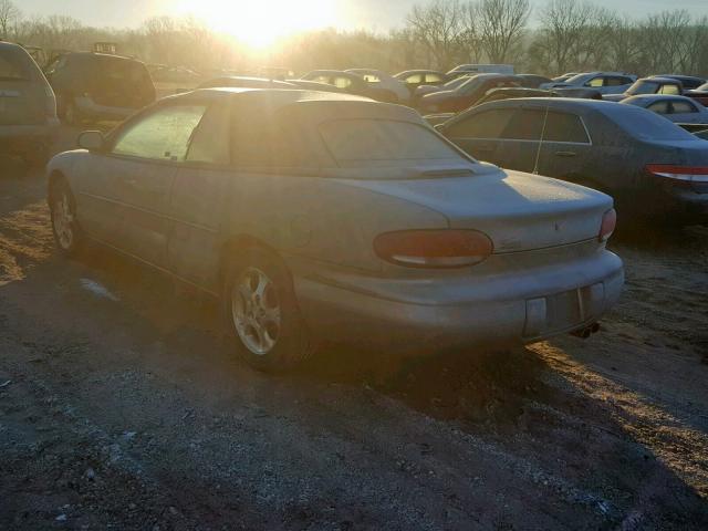 3C3EL55H9WT282244 - 1998 CHRYSLER SEBRING JX SILVER photo 3