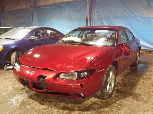 1G2WJ52K2YF238559 - 2000 PONTIAC GRAND PRIX RED photo 2