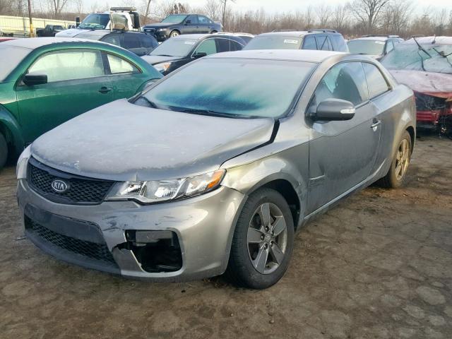 KNAFU6A28A5148903 - 2010 KIA FORTE EX GRAY photo 2