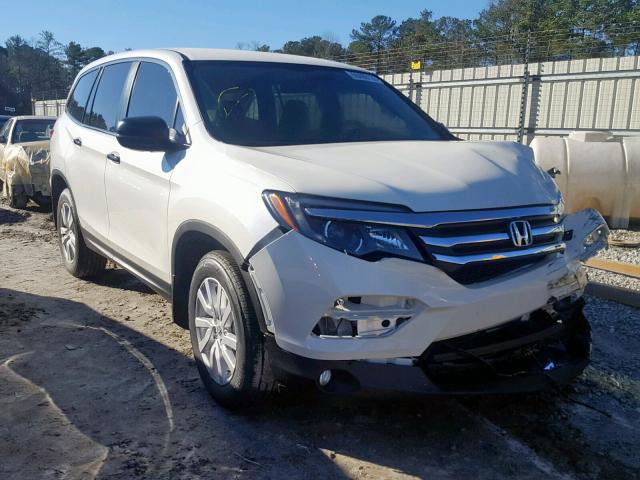 5FNYF5H10JB027844 - 2018 HONDA PILOT LX WHITE photo 1