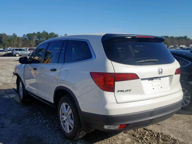 5FNYF5H10JB027844 - 2018 HONDA PILOT LX WHITE photo 3