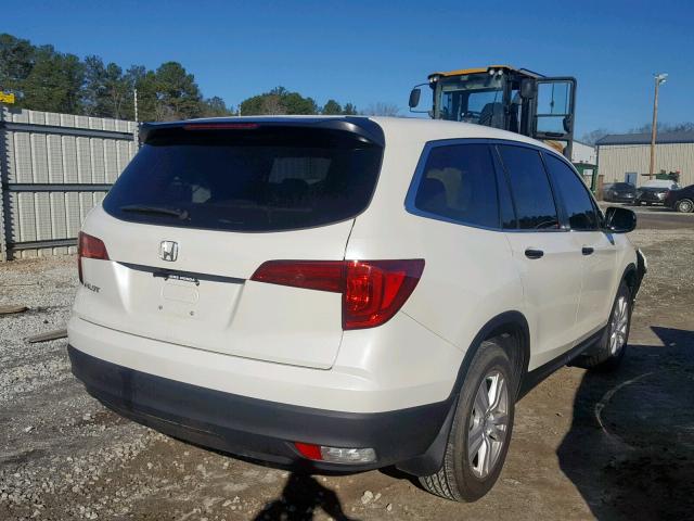 5FNYF5H10JB027844 - 2018 HONDA PILOT LX WHITE photo 4