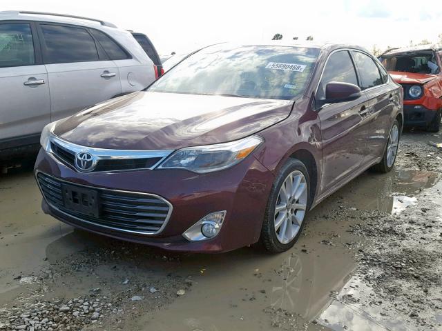 4T1BK1EB3DU006677 - 2013 TOYOTA AVALON BAS BURGUNDY photo 2